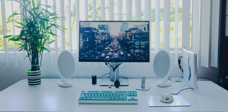 Computer On An Office Desk